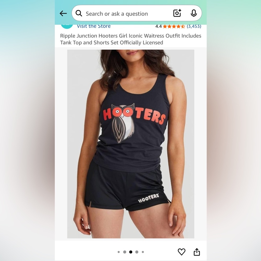 Hooters Ripple Junction Black Outfit Set Costume Adult xs New